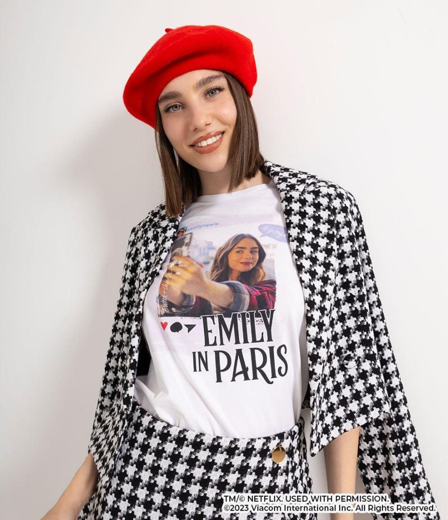 Online Zuiki Italia T- Shirt 'Emily In Paris' Bianco