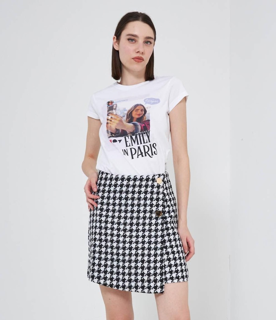 Online Zuiki Italia T- Shirt 'Emily In Paris' Bianco