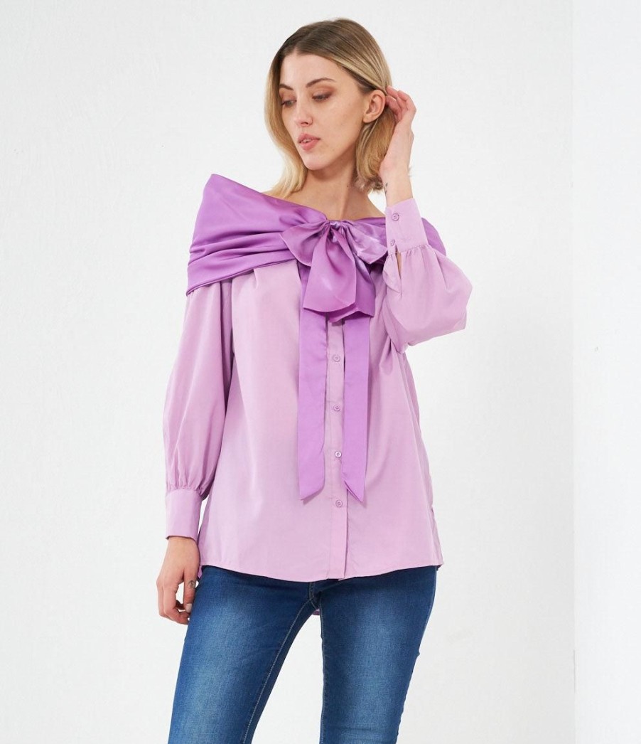 Online Zuiki Camicia Con Fiocco