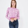 Clearance Zuiki Italia Maglia Crop Fantasia Geometrica