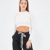 Online Zuiki Italia Maglia Crop Dettagli Gioiello