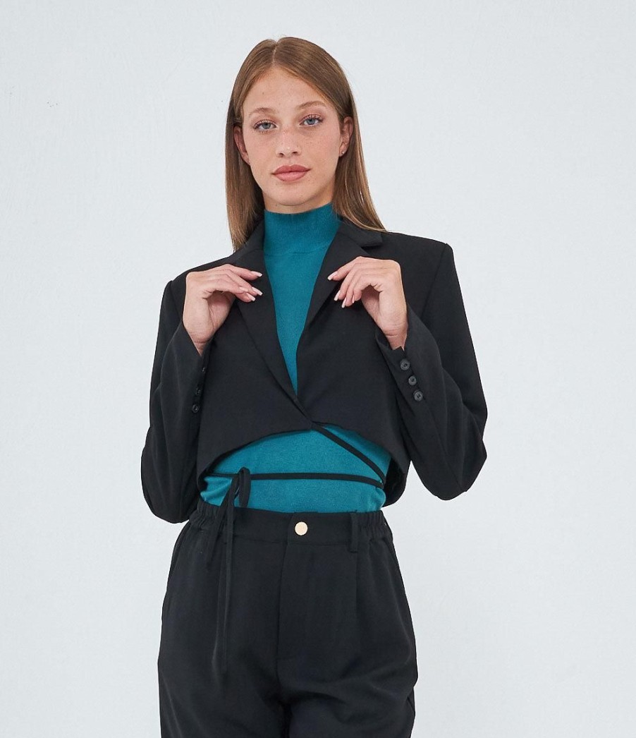 Hot Zuiki Blazer Crop A Intreccio