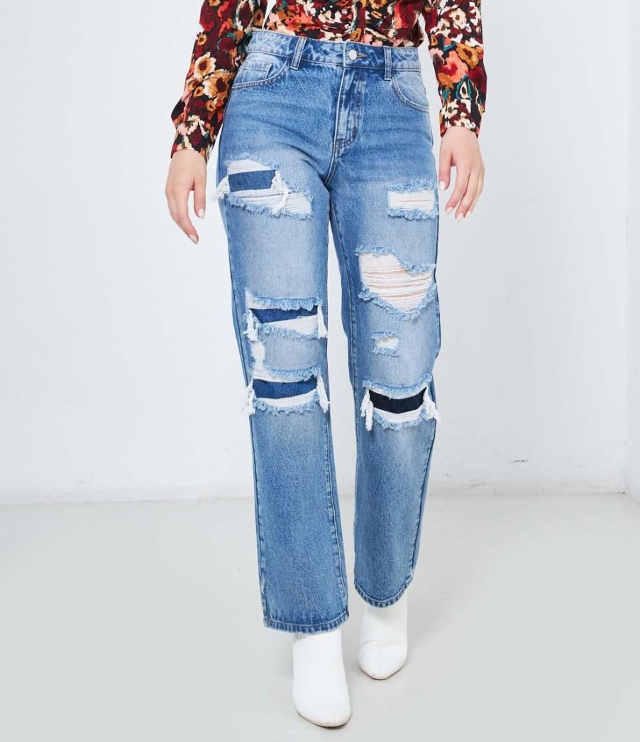 Online Zuiki Italia Jeans Con Strappi Blu