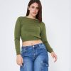 Online Zuiki Italia Maglia Crop Con Spacchi