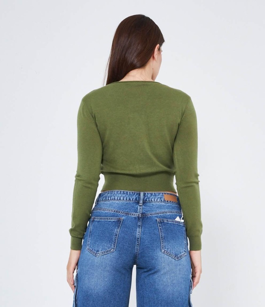 Online Zuiki Italia Maglia Crop Con Spacchi