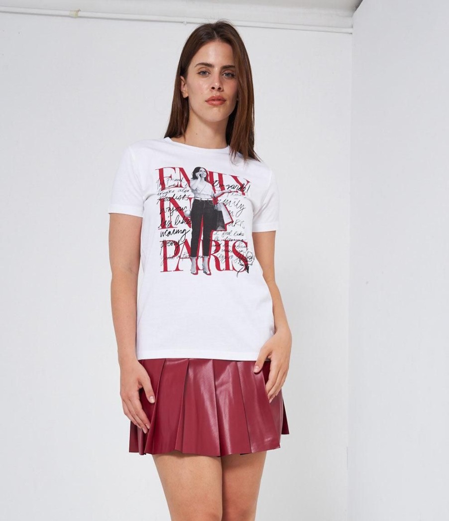 Online Zuiki Italia T- Shirt 'Emily In Paris' Bianco