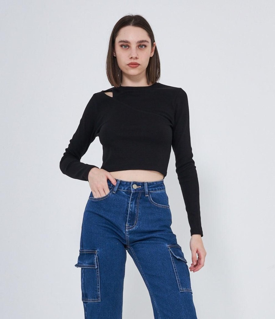 Online Zuiki Italia Maglia Crop Con Cut Out