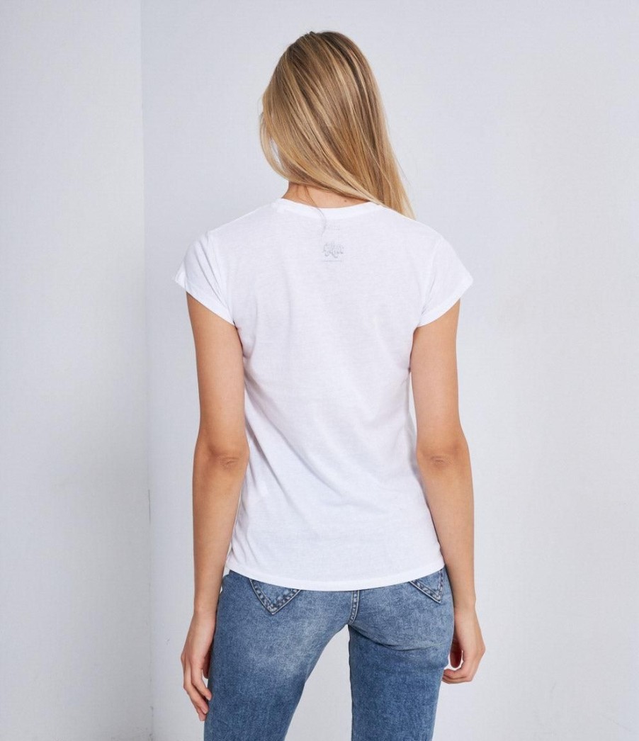 Hot Zuiki Italia T-Shirt In Cotone Con Stampa Bianco