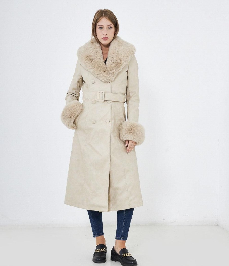 Best Zuiki Italia Cappotto Con Pelliccia Rimovibile