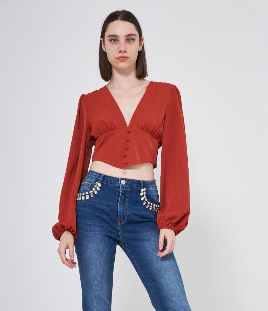 Best Zuiki Casacca Crop Con Scollo Profondo