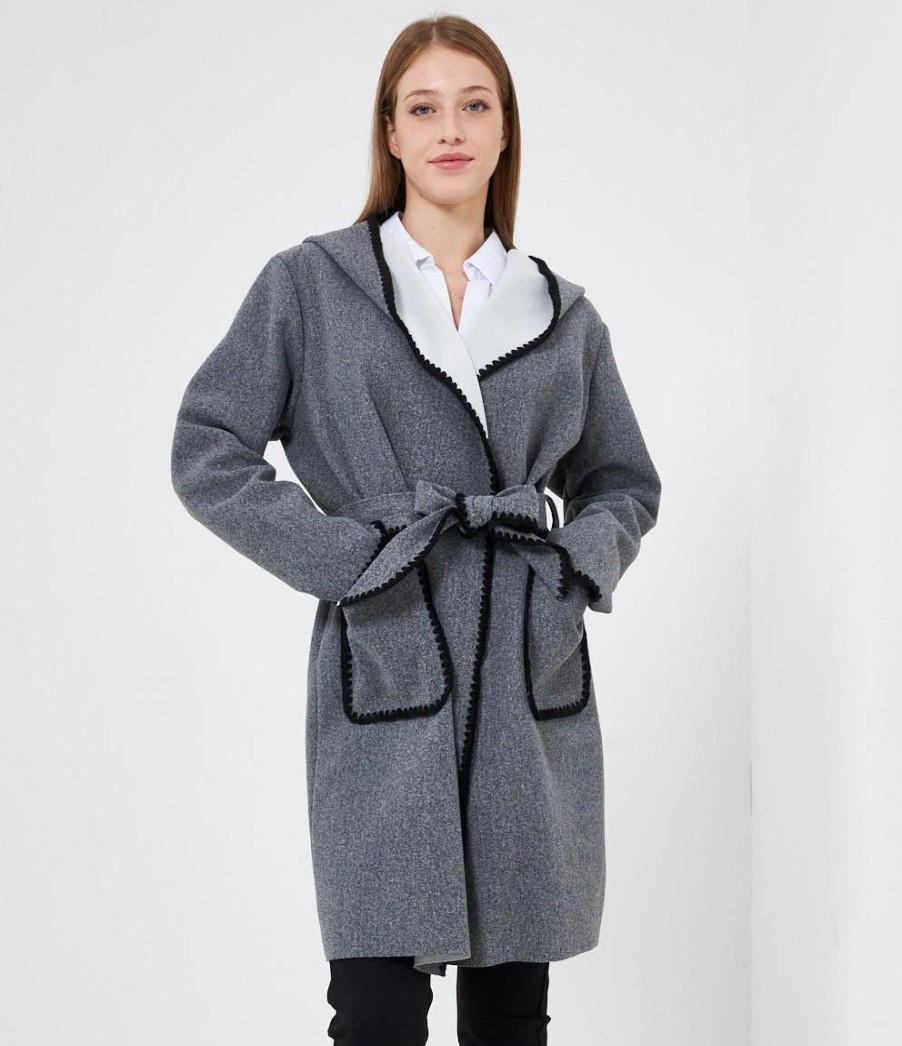 Wholesale Zuiki Italia Cappotto Con Bordi A Contrasto