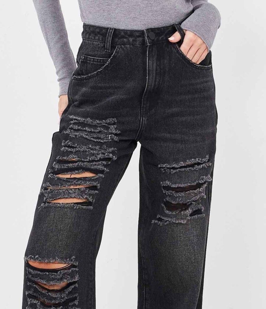 Online Zuiki Italia Jeans Con Strappi Nero