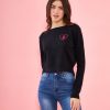 New Zuiki Italia Maglia Crop Barbie Nero